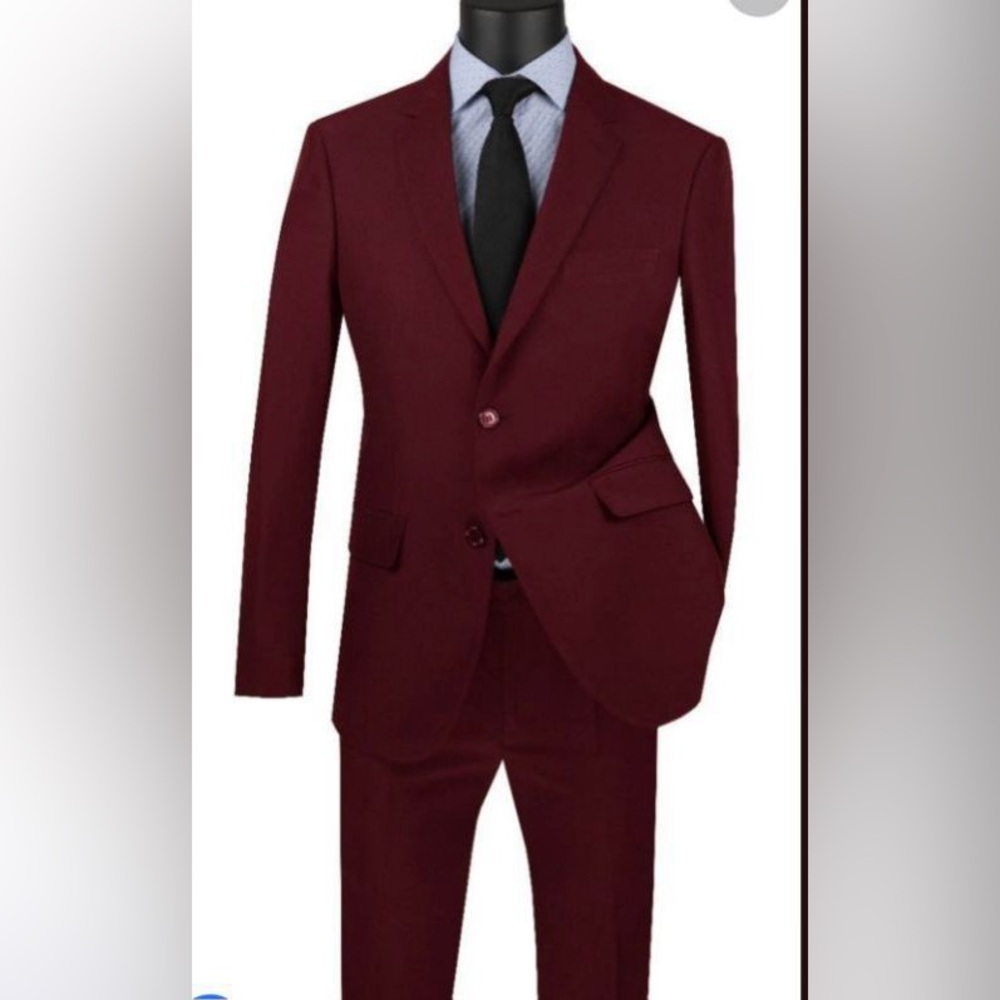 Fabulous Royal Diamond Men’s Burgundy 2 Pc Suit - Big and Tall - 56R 50W
